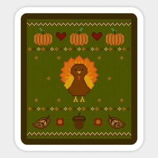 Thanksgiving Turkey Day Knit Sticker